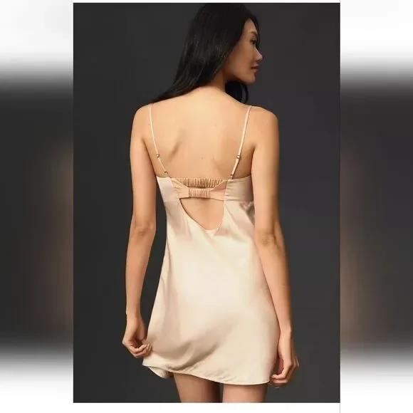 - Anthropologie color block satin dress short NWT - Picture 3 of 6